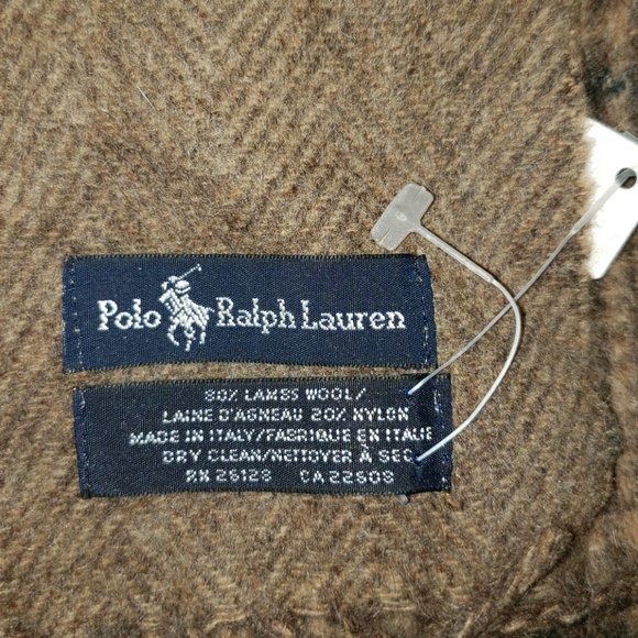 New Polo Ralph L Men's Lambswool Neck Scarf Wrap - Picture 7 of 8